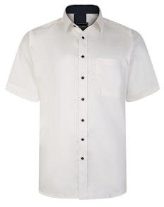 KAM Kurzarm-Premium-Stretch-Shirt Weiß